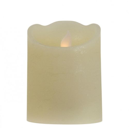 Floristik24 LED žvakių vaško stulpo žvakė šiltai balta Ø7,5cm H10cm