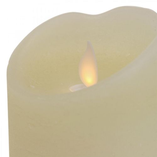daiktų LED žvakių vaško stulpo žvakė šiltai balta Ø7,5cm H10cm