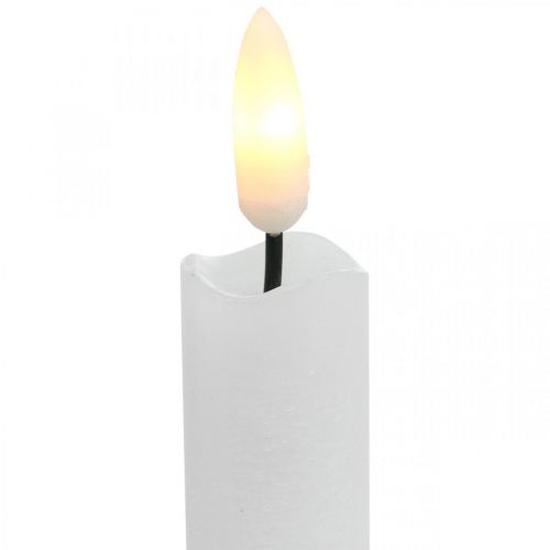LED žvakių vaško stalo žvakė šiltai balta baterijai Ø2cm 24cm 2vnt