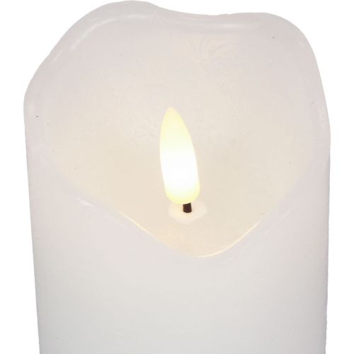 Floristik24 LED žvakė su laikmačiu tikro vaško stulpo žvakė Ø7cm H9cm