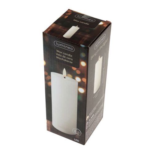 Floristik24 LED žvakė su laikmačiu tikro vaško žvakė judanti liepsna 19cm