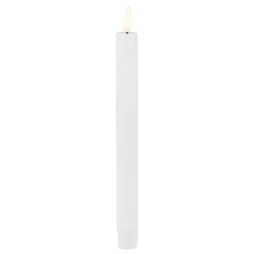 Floristik24 LED žvakės su laikmačiu lazdos žvakės tikro vaško baltos 25cm 2vnt