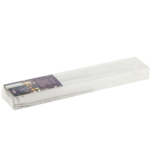 daiktų LED žvakės su laikmačiu lazdelės žvakės tikro vaško baltos 25cm 2 vnt