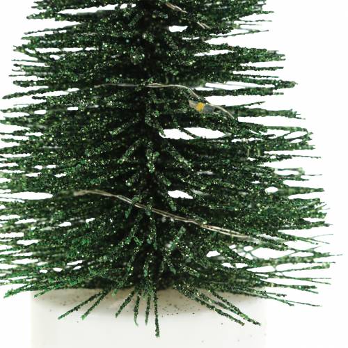 Floristik24 LED eglutė žalia/balta 10cm 3vnt