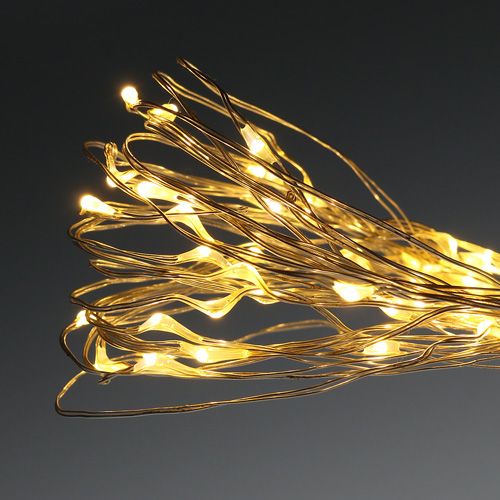 Floristik24 LED pasakų lemputės 50s akumuliatoriui 5m šiltai baltos spalvos