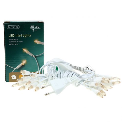 Floristik24 LED mini grandinėlė 20L balta šilta balta 3m