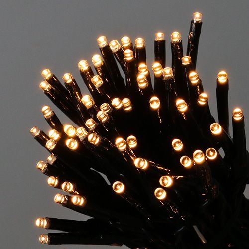 daiktų LED ryžių šviesos grandinėlė 180s 13,5m juoda/šiltai balta
