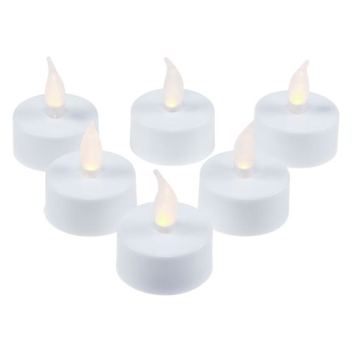 daiktų LED arbatos žvakės arbatos žvakės su nuotolinio valdymo pulteliu Ø3,5cm 6vnt