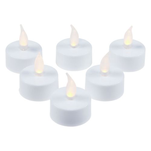 Floristik24 LED arbatos žvakės arbatos žvakės su nuotolinio valdymo pulteliu Ø3,5cm 6 vnt