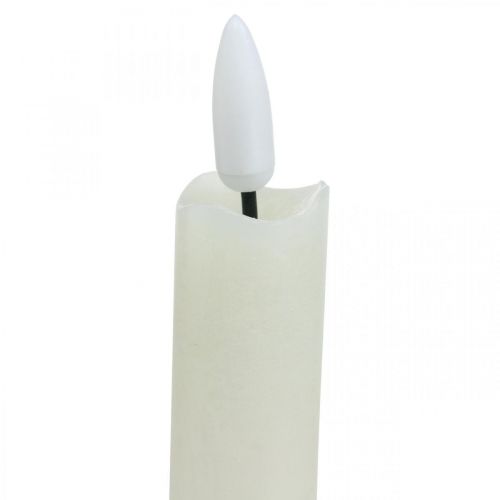 Floristik24 LED žvakių vaško žvakių kremas akumuliatoriui Ø2cm 24cm 2vnt