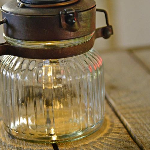 Floristik24 LED žibintas, pakabinamas šviestuvas, saulės lemputė stikle Ø11cm H14cm