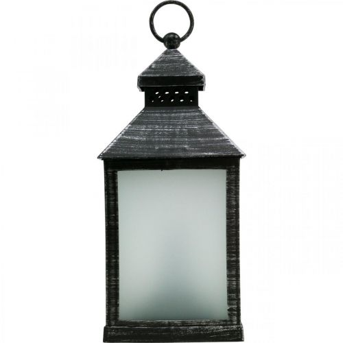 Floristik24 LED žibintas su laikmačiu Deco Lantern Vintage Silver H23cm