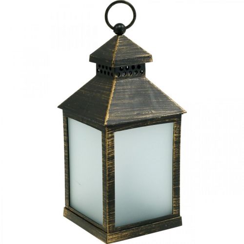 Floristik24 LED žibintas su laikmačiu Deco Lantern Vintage Gold H23cm