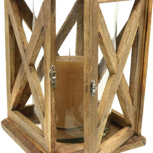 Floristik24 Žibintas didelis, su stikliniu senoviniu žibintu 25×25×41 cm