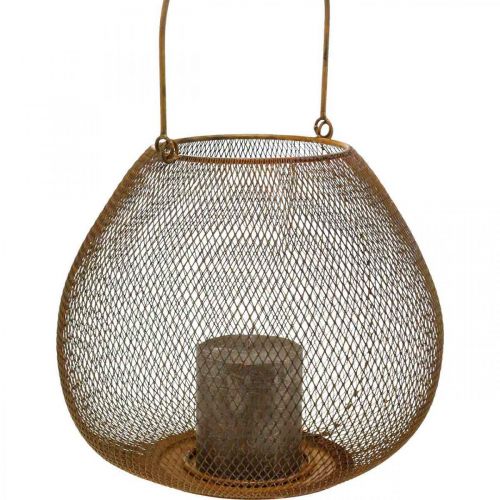 Floristik24 Metalinis žibintas su grotelėmis stalo apdaila Ø26cm H20cm