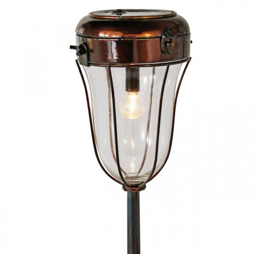 Floristik24 Įjungiamas saulės žibintas, LED strypinis šviestuvas Ø13,5cm L58cm H21cm