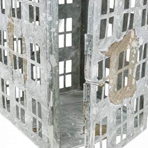 daiktų Vintažinis dekoratyvinis žibintuvėlis metalinis šviesos namas Shabby Chic H35cm