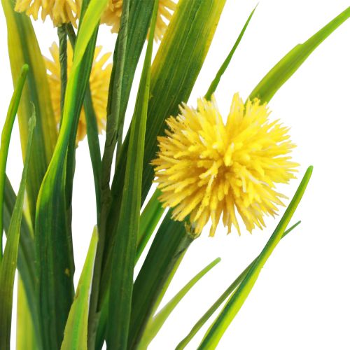 Floristik24 Dirbtinės gėlės rutulinė gėlė aliuminis dekoratyvinis svogūnas dirbtinis geltonas 45cm