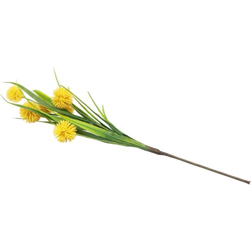 Floristik24 Dirbtinės gėlės rutulinė gėlė aliuminis dekoratyvinis svogūnas dirbtinis geltonas 45cm