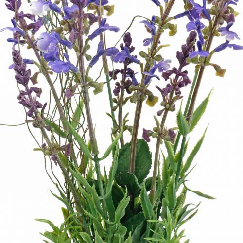 daiktų Dirbtinių levandų puokštė, dekoratyvinė violetinė levanda, šilkinės gėlės