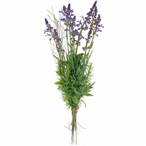daiktų Dirbtinių levandų puokštė, dekoratyvinė violetinė levanda, šilkinės gėlės