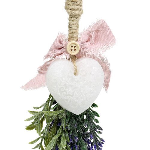 Floristik24 Levandų krūmas su širdele 25cm asorti. 2vnt