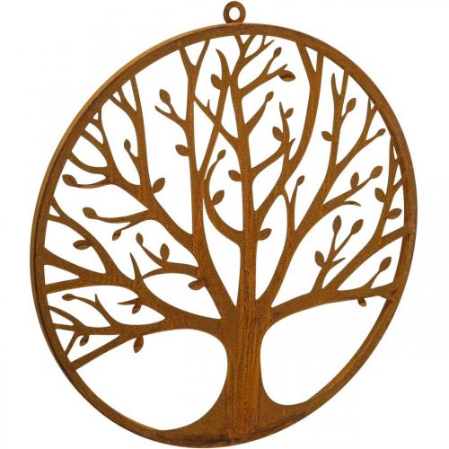 daiktų Sienų dekoravimo gyvybės medis patina dekoravimo žiedas metalinis žiedas Ø38cm