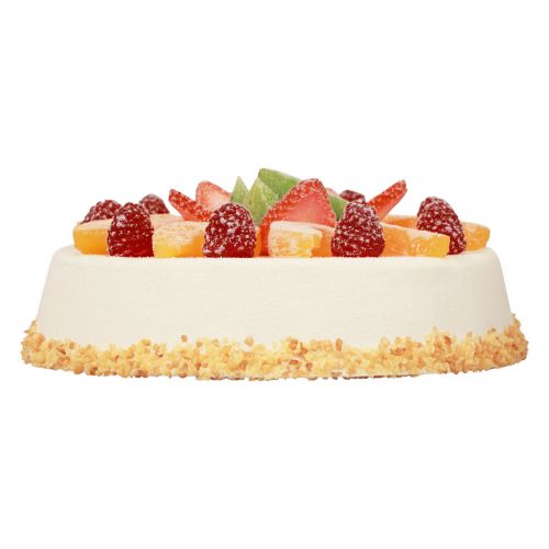 Floristik24 Maistinis manekenas, dirbtinis pyragas su vaisiais Ø23cm H8,5cm