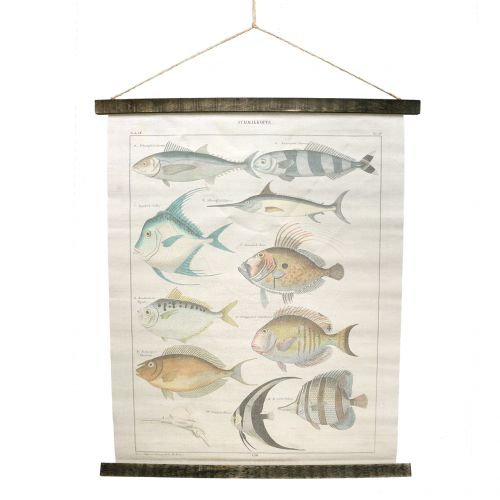 Deko ritinėlis iš lino su žuvimi 60cm x 72cm
