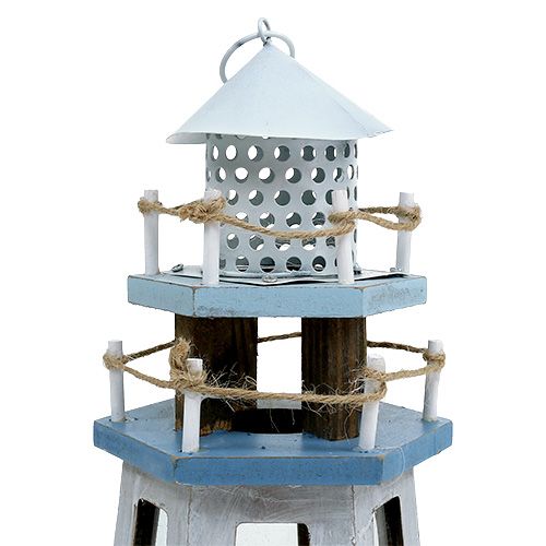 Floristik24 Švyturys kaip žvakidės laikiklis natūralios mėlynos spalvos H32cm