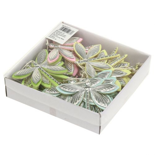 Floristik24 Įvairių spalvų laumžirgiai kabinti 7cm x 5,5cm 28vnt