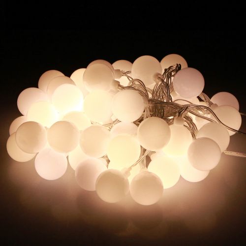 Fairy lights rutuliukai laikmatis 60 LED šiltai balta viduje lauke 9m