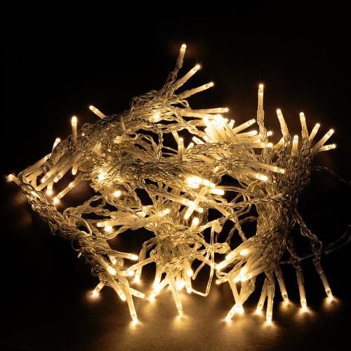 Šviesos užuolaida, 120 LED šviesos girlianda, šiltai balta, 100 × 180 cm