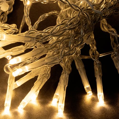 daiktų Šviesos užuolaida, 120 LED šviesos girlianda, šiltai balta, 100 × 180 cm