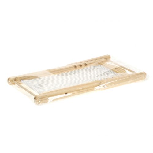 Floristik24 Deco šezlongas pilkai balta H24cm