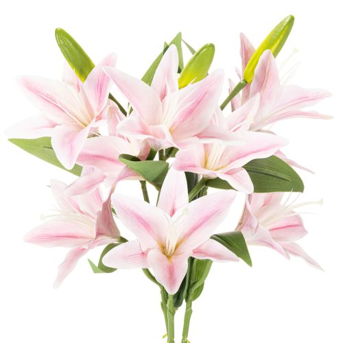 Dirbtinė lelija, stiebo formos dekoracija, 68 cm, 3 dalys | Floristik24.lt