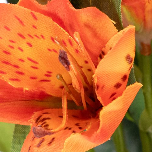 Dirbtinė alstroemerija, oranžinė gėlė, dirbtinė puokštės dekoracija, 75 cm, 3 vnt. | Floristik24.lt