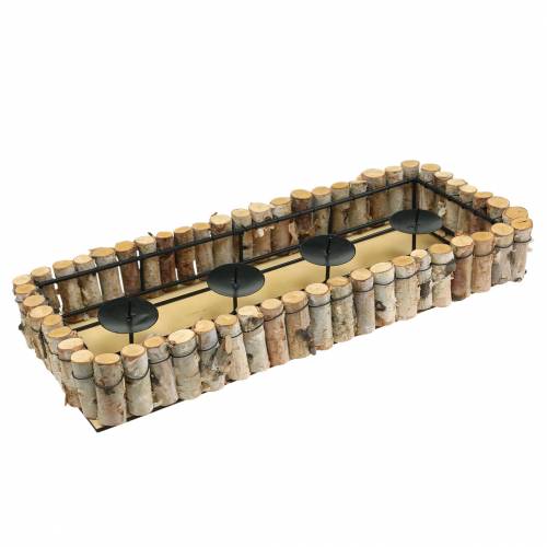 Advento žvakių padėklas su beržo krašteliu 44cm