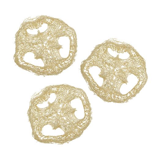 Floristik24 Luffa diskai balinti Ø5cm 48 vnt
