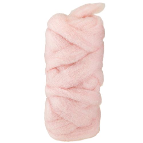 Lunte rožinė vilna Lunte natūrali vilna vandeniui atspari spalvai atspari 5 cm 10 m