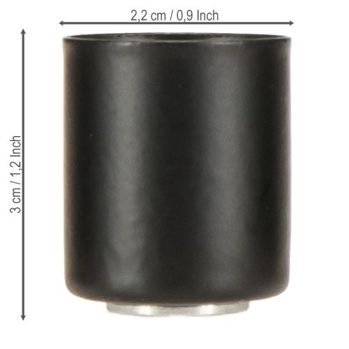 daiktų Magnetinė žvakidė, juodo metalo, 3 cm aukščio, 4 vnt.