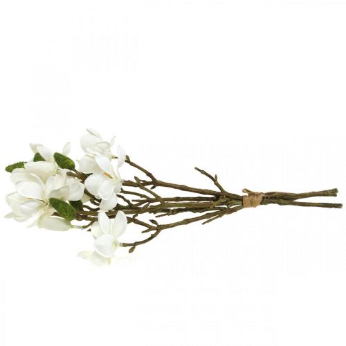 Floristik24 Dirbtinės magnolijos šakelės balta deko šakelė H40cm 4vnt