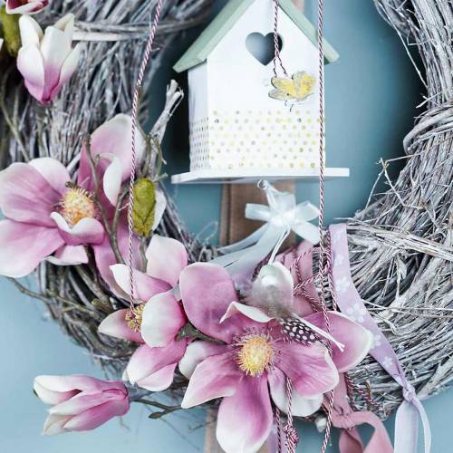 Floristik24 Magnolijos šakelė violetinė 110cm 1vnt