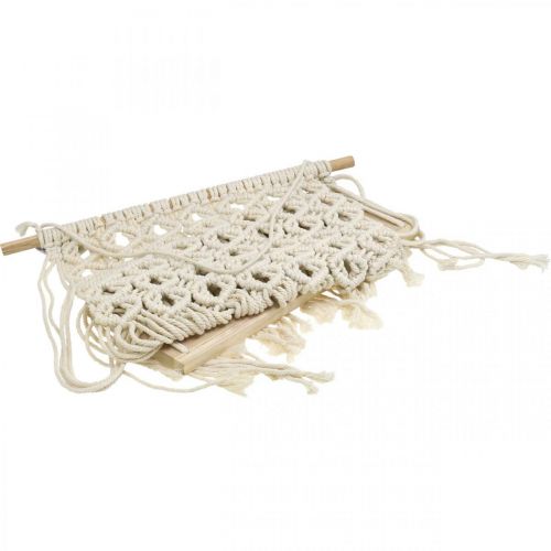 daiktų Macrame gėlių krepšelis pakabinamas krepšelis gėlių sūpynių lenta 40x15cm