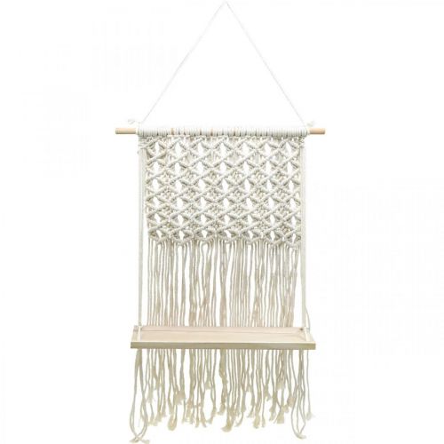 daiktų Macrame gėlių krepšelis pakabinamas krepšelis gėlių sūpynių lenta 40x15cm