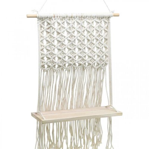 daiktų Macrame gėlių krepšelis pakabinamas krepšelis gėlių sūpynių lenta 40x15cm