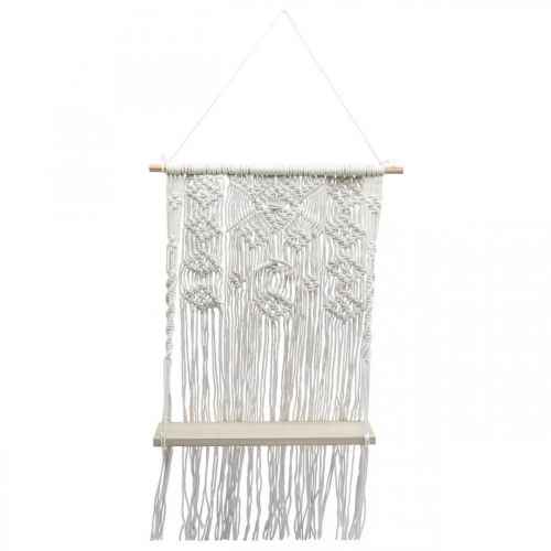 Floristik24 Macrame gėlių krepšelio pakabinama dekoracija gėlių sūpynių lenta 40x15cm