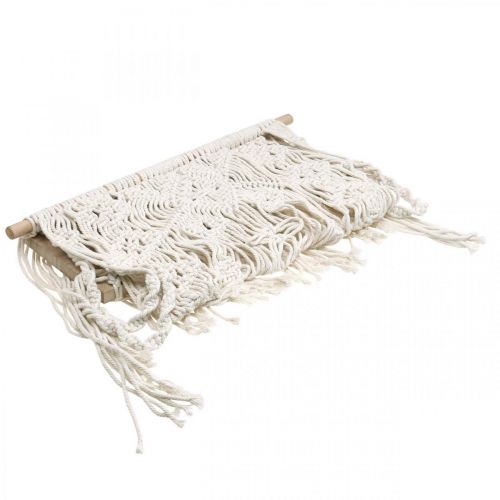 daiktų Macrame gėlių krepšelio pakabinama dekoracija gėlių sūpynių lenta 40x15cm