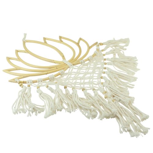 Floristik24 Macrame sienų apdaila lotoso dekoracija bambuko natūralus kremas 70cm