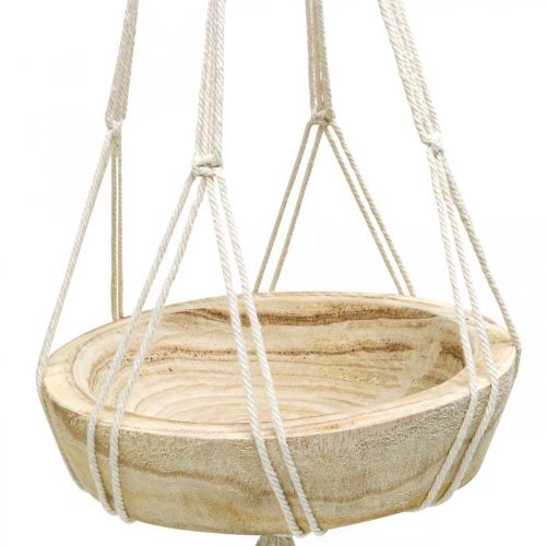 daiktų Makrame pakabinamas krepšelis boho stiliaus dekoratyvinis dubuo Ø23cm H90cm